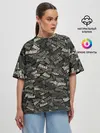 Женская футболка оверсайз / Именной камуфляж. Лёха