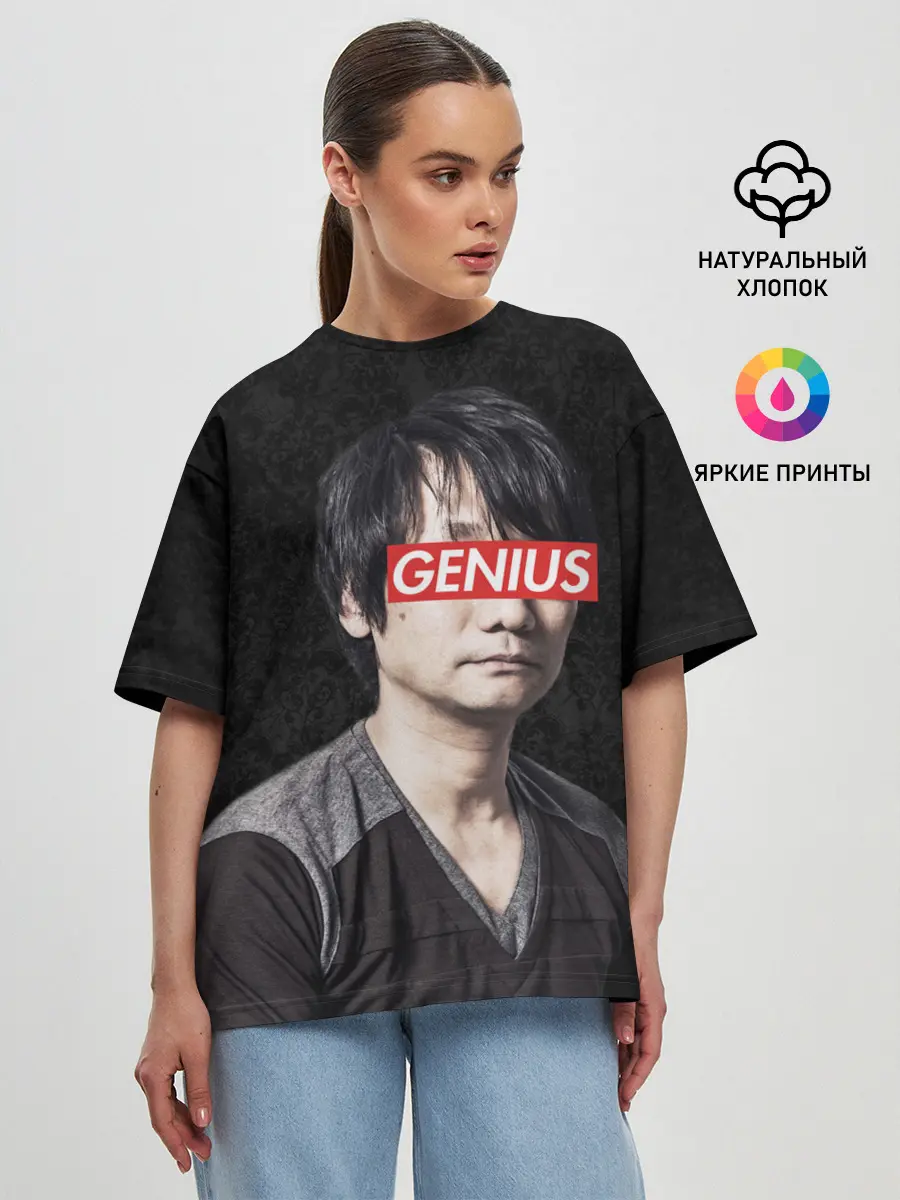 Женская футболка оверсайз / Kojima GENIUS