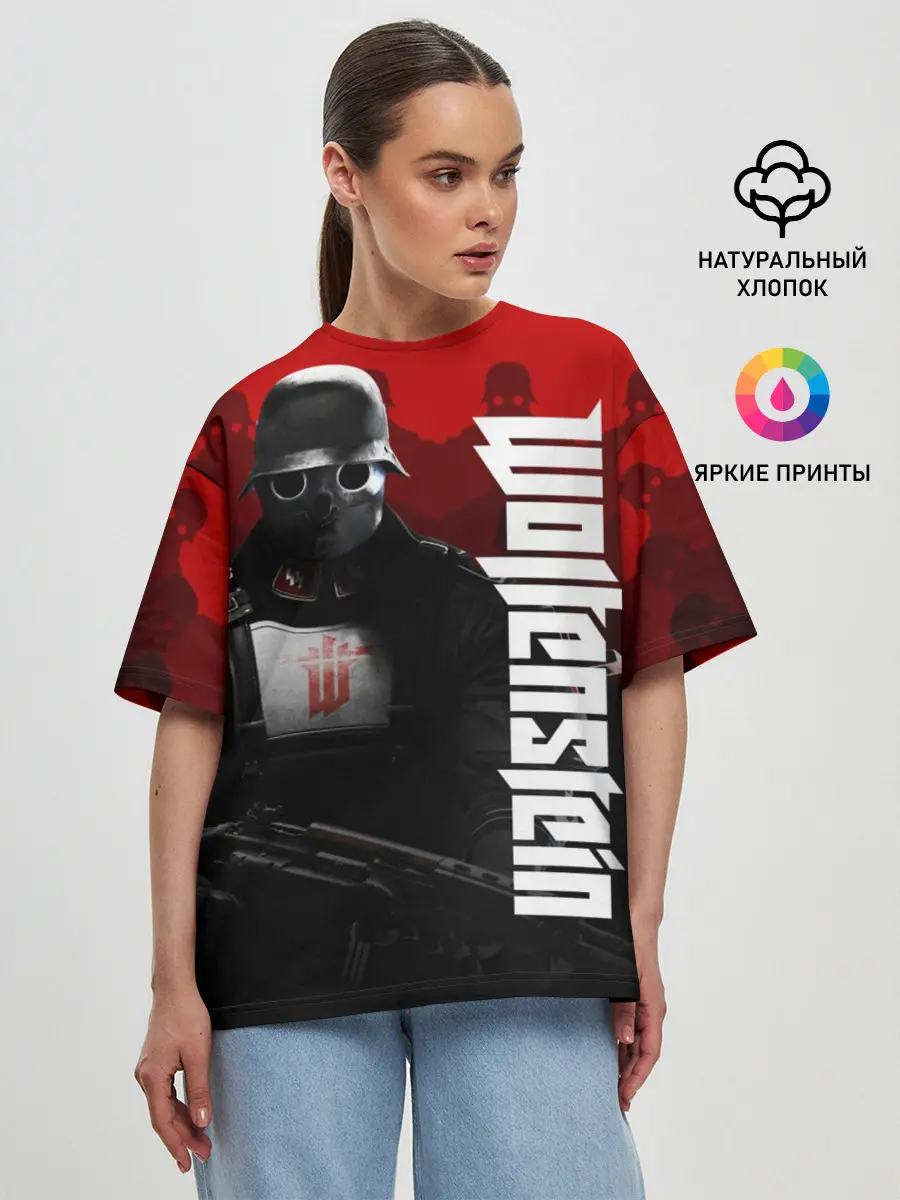 Женская футболка оверсайз / Wolfenstein