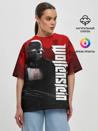 Женская футболка оверсайз / Wolfenstein