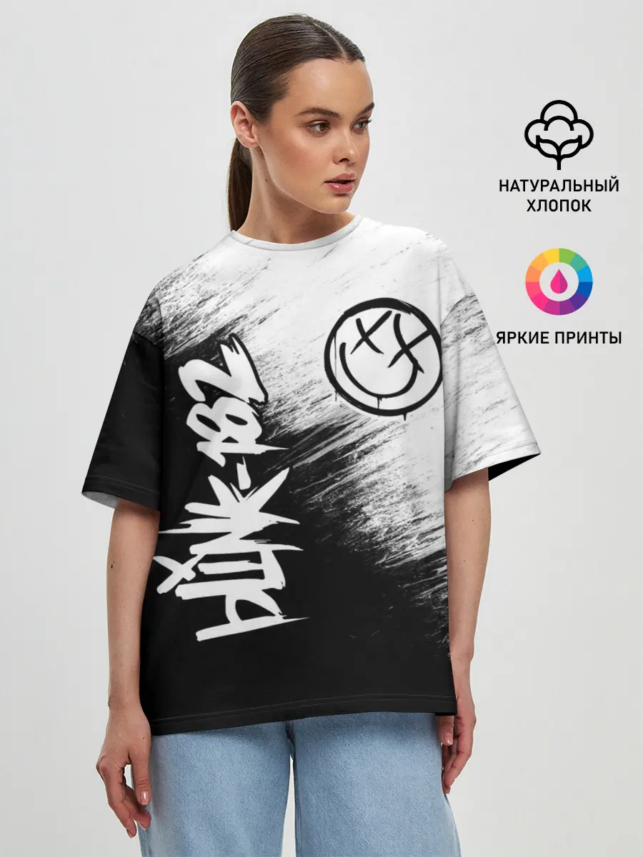 Женская футболка оверсайз / Blink-182