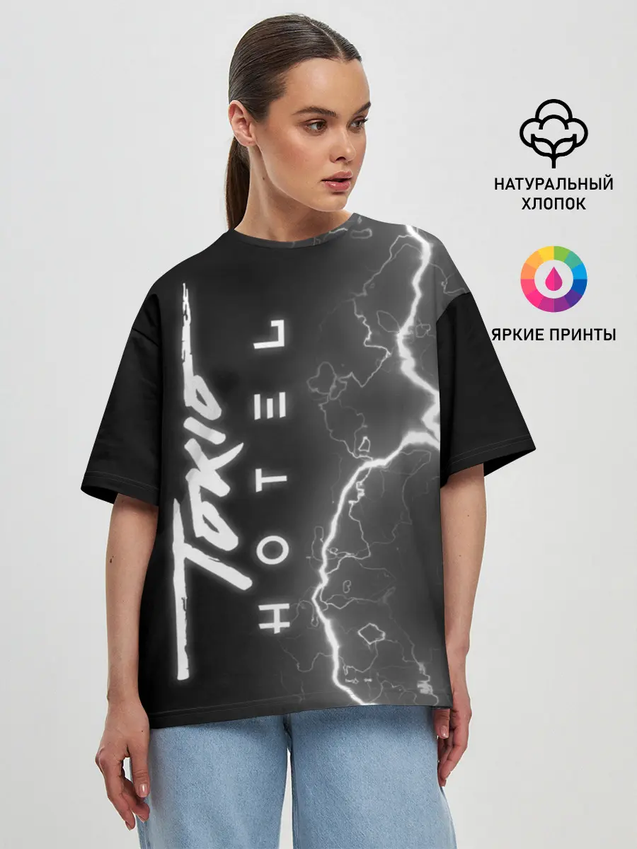 Женская футболка оверсайз / Tokio Hotel