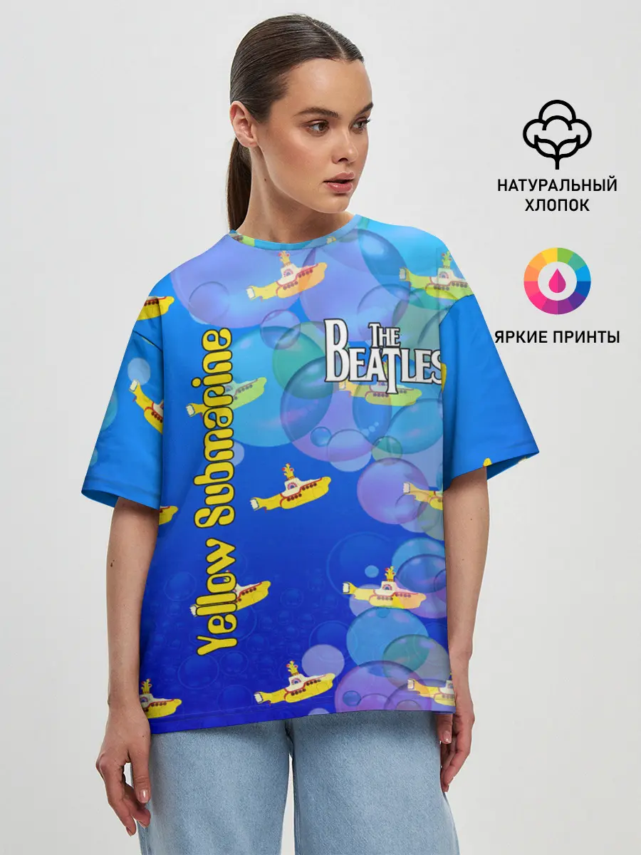 Женская футболка оверсайз / The Beatles