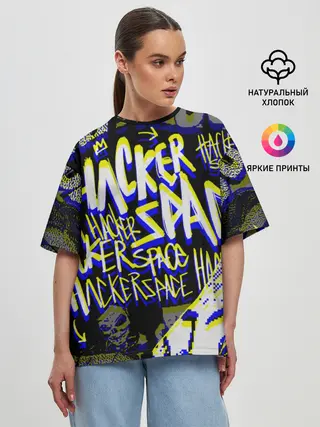 Женская футболка оверсайз / DED SEC