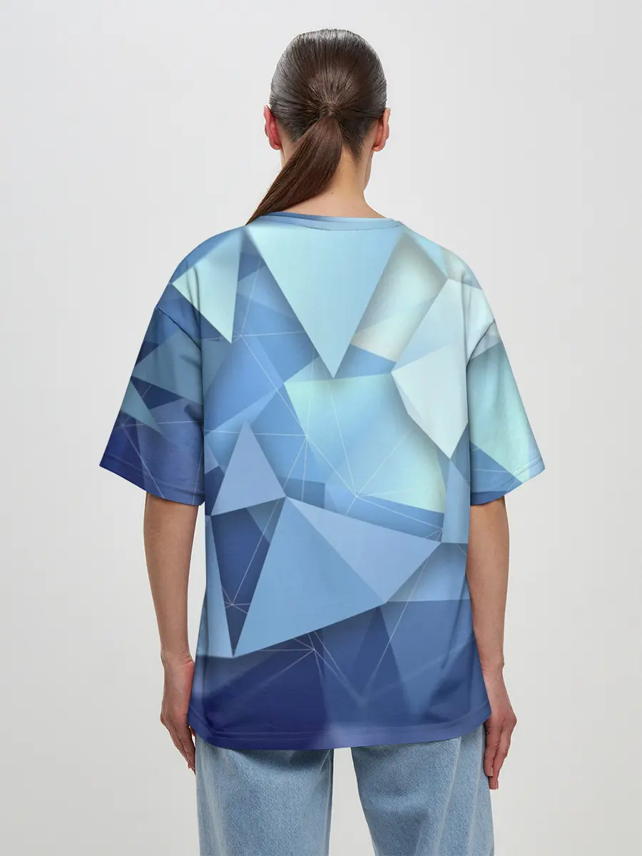 Женская футболка оверсайз / абстракция