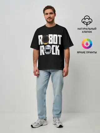 Мужская футболка оверсайз / Robot Rock