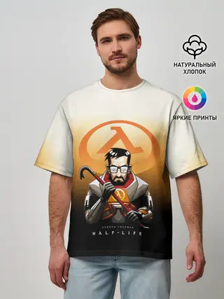 Мужская футболка оверсайз / FREEMAN | HALF-LIFE