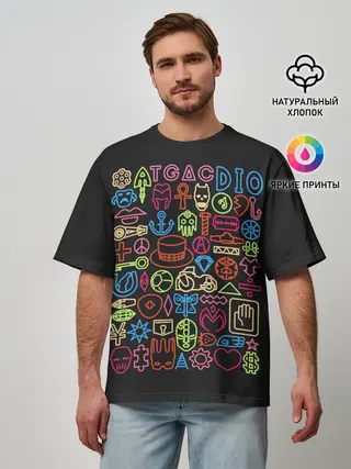 Мужская футболка оверсайз / Приключения ДжоДжо