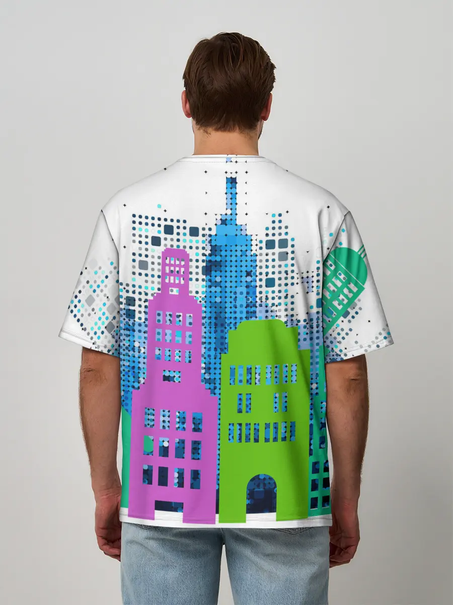 Мужская футболка оверсайз / Город