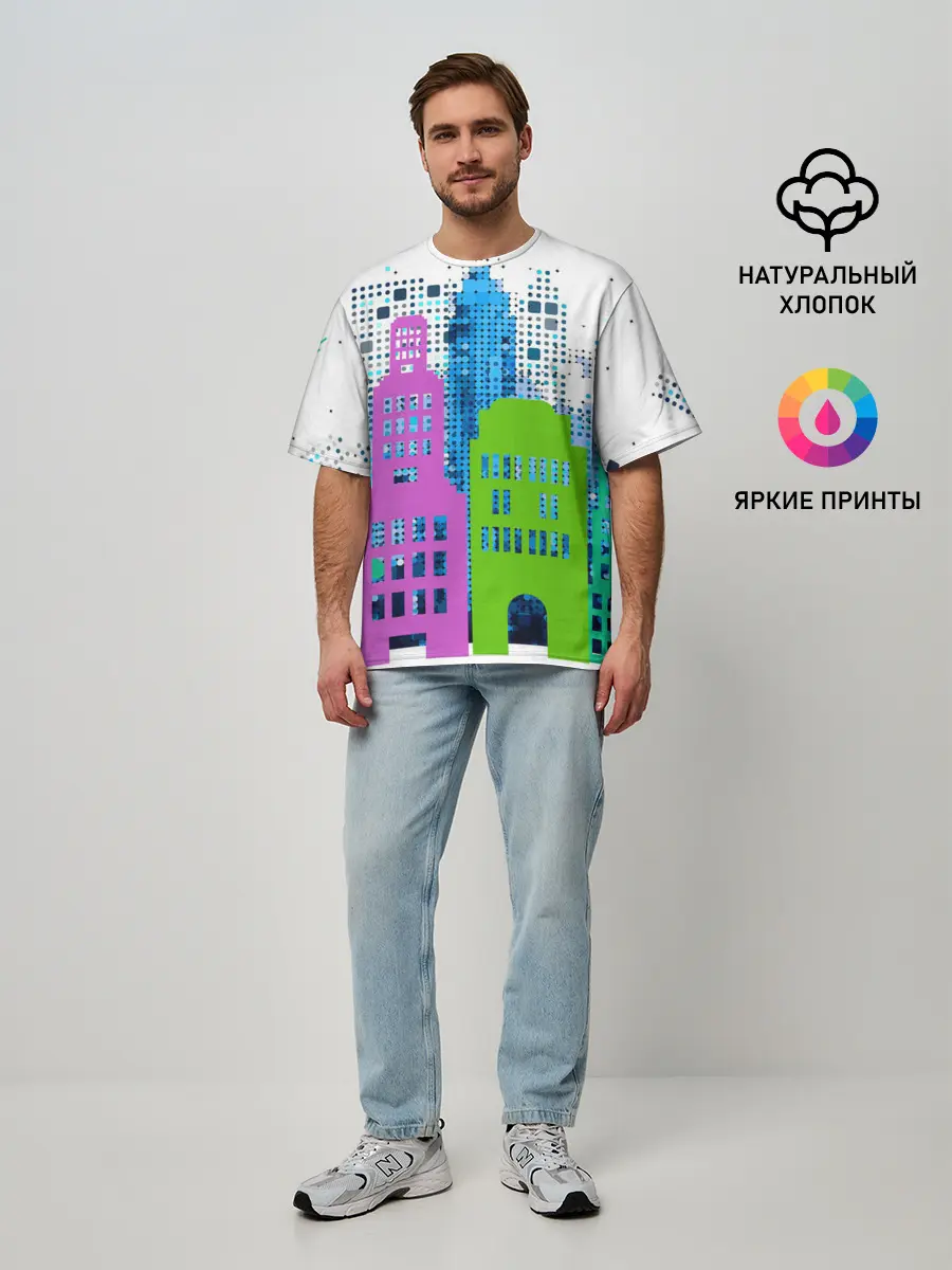 Мужская футболка оверсайз / Город