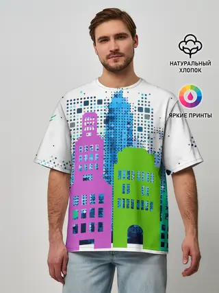 Мужская футболка оверсайз / Город