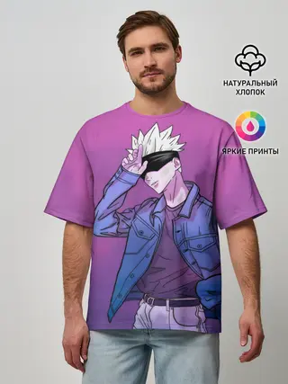 Мужская футболка оверсайз / Магическая Битва - С повязкой