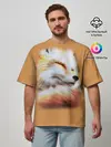 Мужская футболка оверсайз / Лисичка