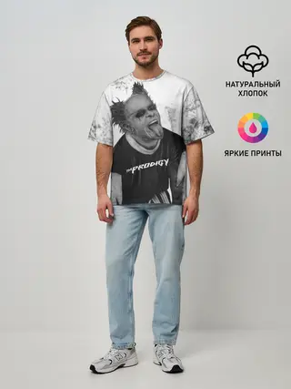 Мужская футболка оверсайз / THE PRODIGY | ПРОДИДЖИ