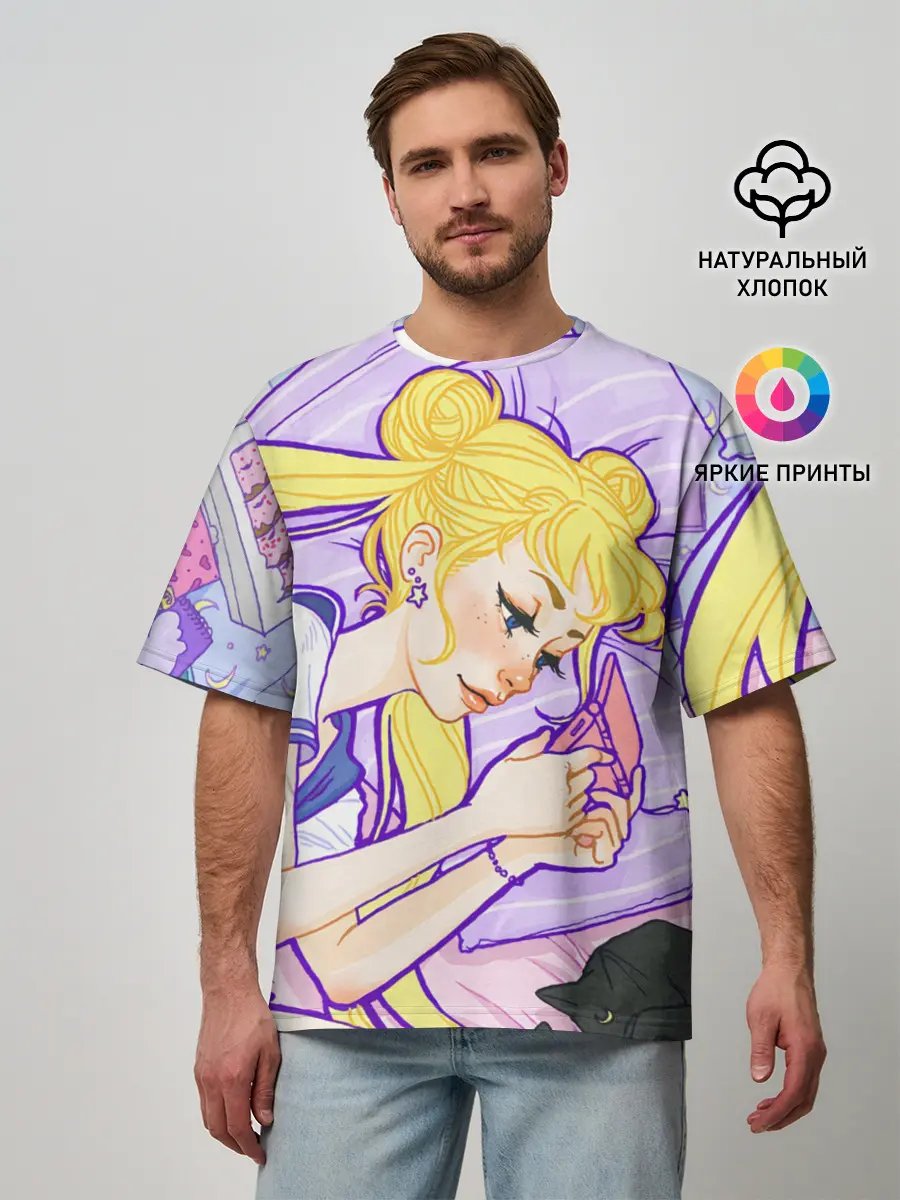 Мужская футболка оверсайз / СЕЙЛОР МУН