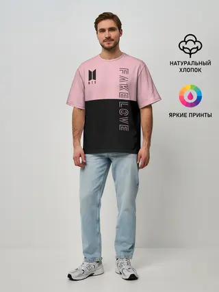 Мужская футболка оверсайз / BTS Fake Love