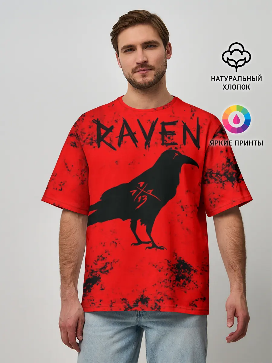 Мужская футболка оверсайз / RAVEN