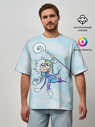 Мужская футболка оверсайз / Снежный танец | Dota 2