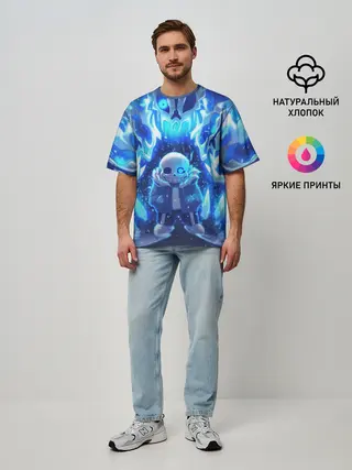 Мужская футболка оверсайз / UNDERTALE | АНДЕРТЕЙЛ