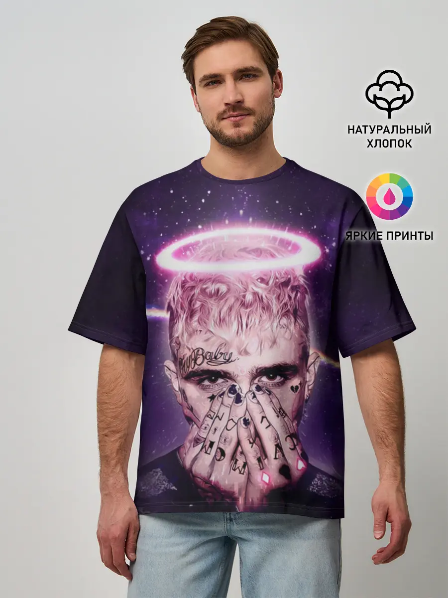 Мужская футболка оверсайз / Lil Peep