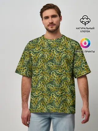 Мужская футболка оверсайз / Кастеты