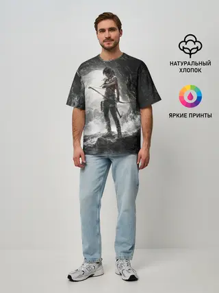 Мужская футболка оверсайз / Tomb Raider