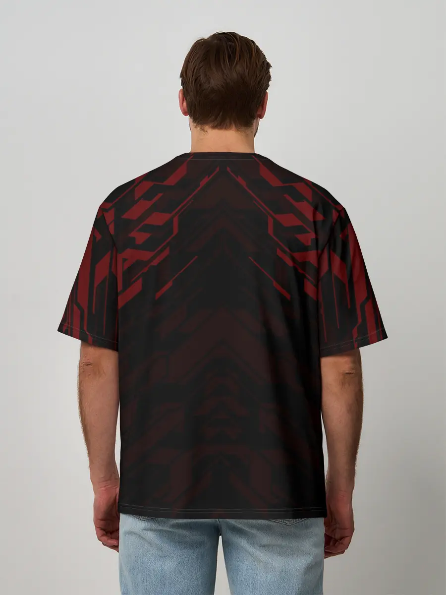 Мужская футболка оверсайз / DEMON | CYBERPUNK 2077 | КИБЕРПАНК