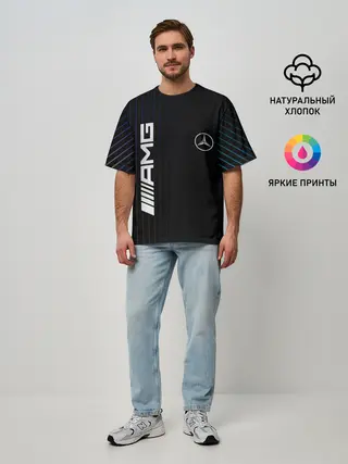 Мужская футболка оверсайз / Mercedes