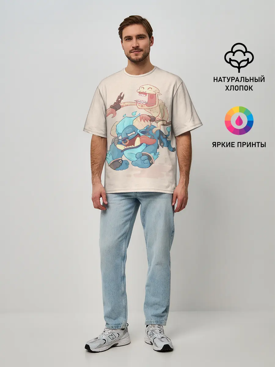 Мужская футболка оверсайз / Мы уже выехали | Dota 2