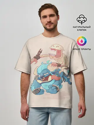 Мужская футболка оверсайз / Мы уже выехали | Dota 2