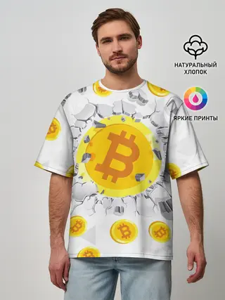 Мужская футболка оверсайз / БИТКОИН | BITCOIN