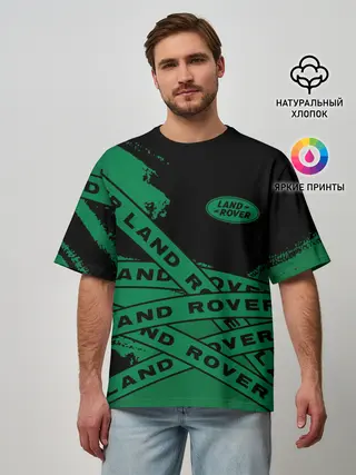 Мужская футболка оверсайз / Land Rover - Strokes