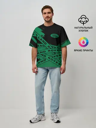 Мужская футболка оверсайз / Land Rover - Strokes