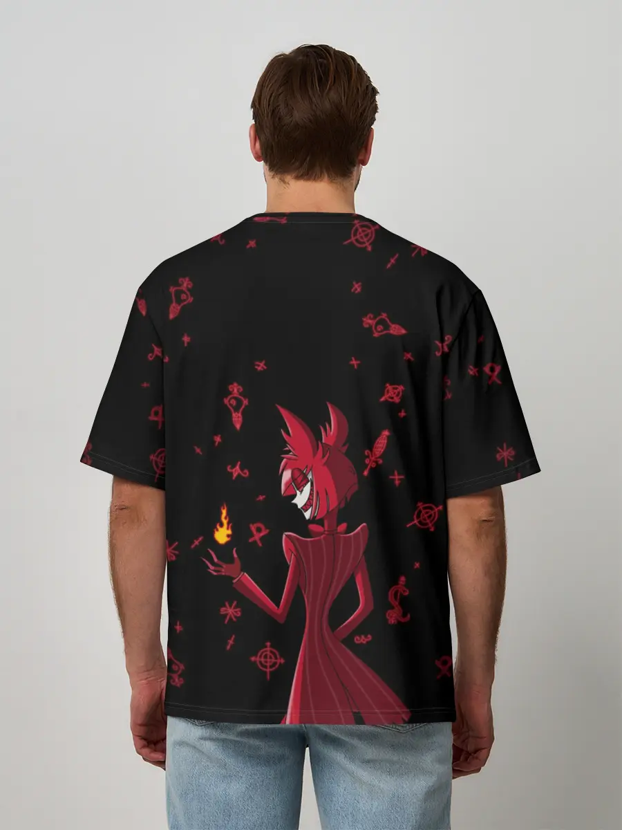 Мужская футболка оверсайз / Аластор Отель Хазбин