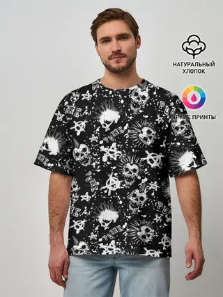 Мужская футболка оверсайз / Панк