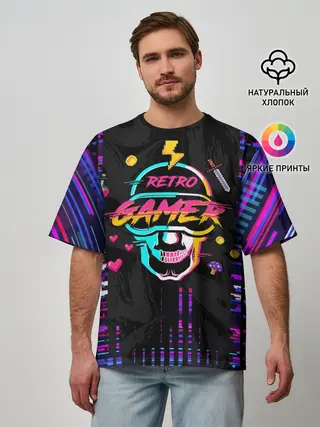 Мужская футболка оверсайз / RETROGAMER3D47