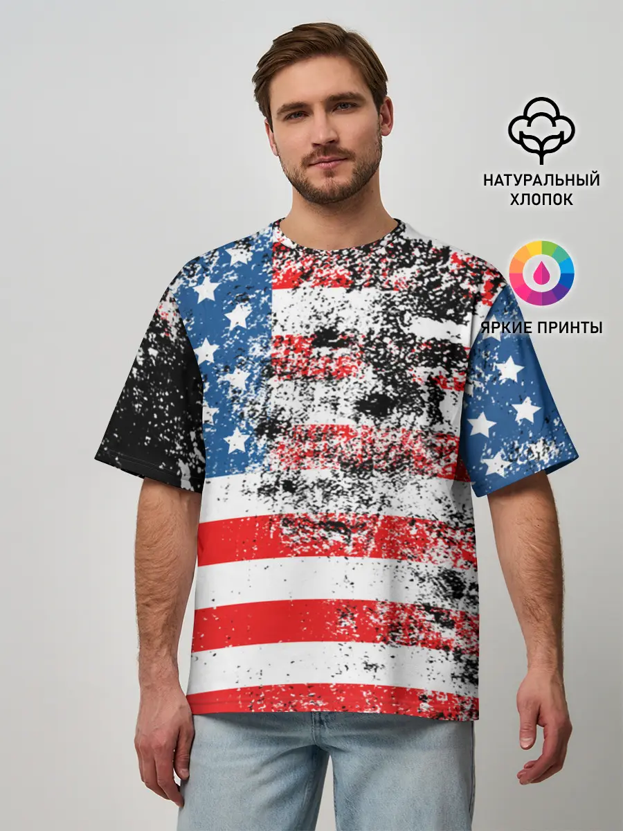 Мужская футболка оверсайз / США