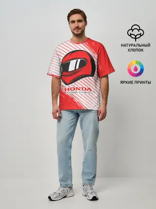 Мужская футболка оверсайз / Honda - Strokes