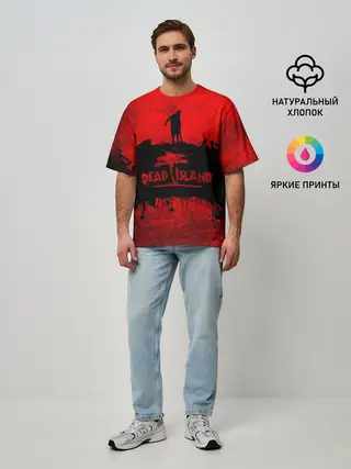 Мужская футболка оверсайз / Island of blood