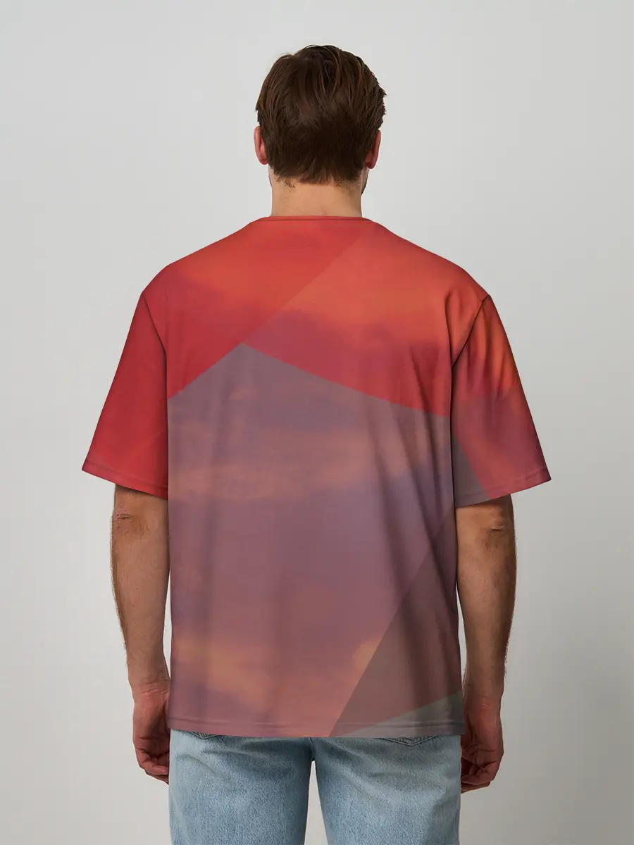 Мужская футболка оверсайз / Misato Katsuragi на красном