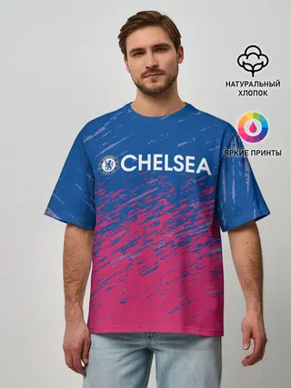Мужская футболка оверсайз / Chelsea / Челси.