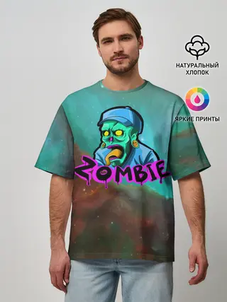 Мужская футболка оверсайз / ZOMBIE