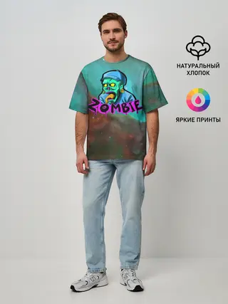Мужская футболка оверсайз / ZOMBIE