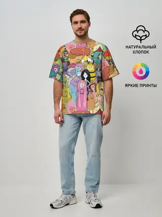 Мужская футболка оверсайз / Adventure time