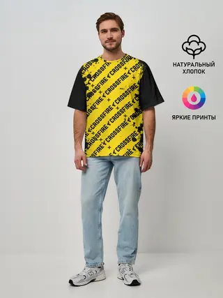 Мужская футболка оверсайз / Cross fire