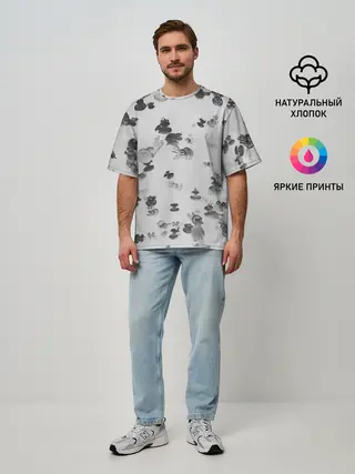 Мужская футболка оверсайз / Медузы