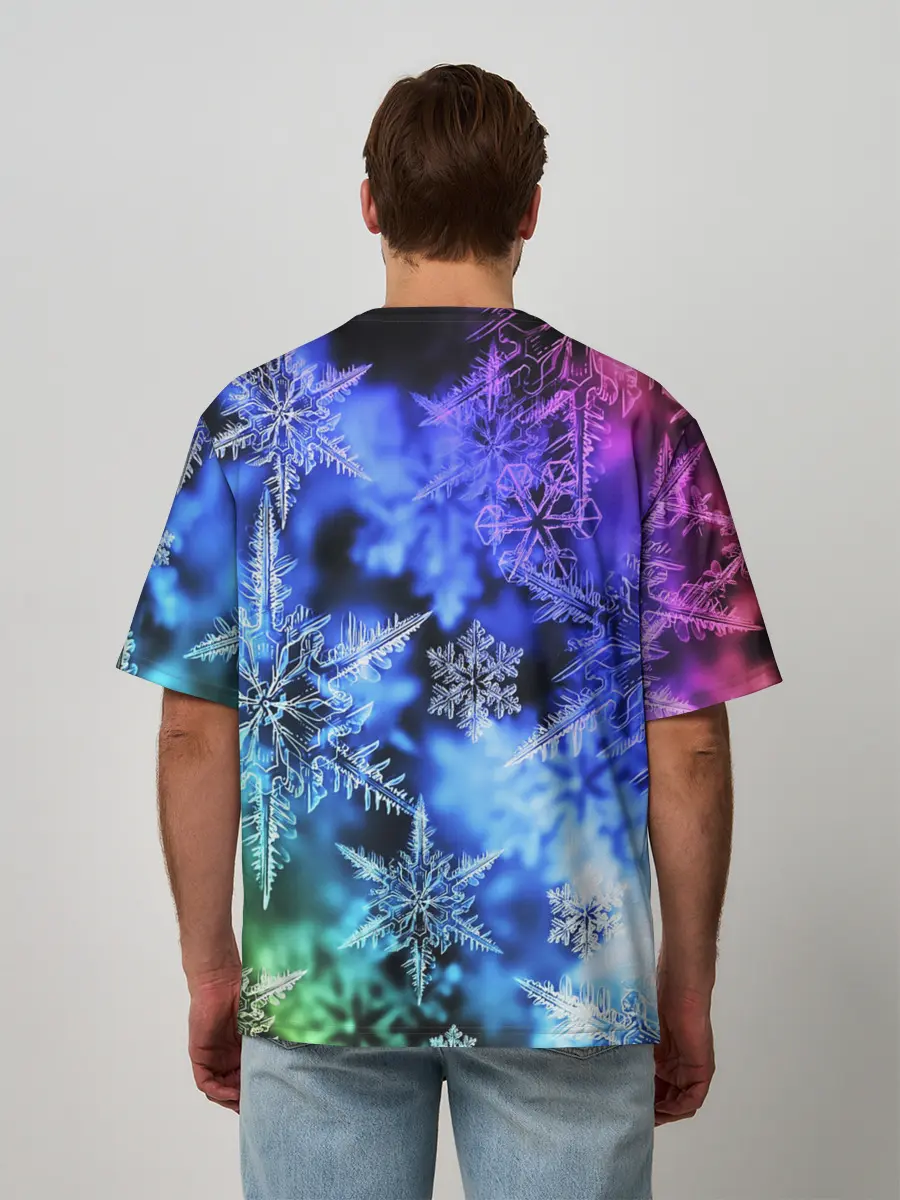 Мужская футболка оверсайз / ЗИМНЕЕ УТРО