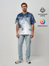Мужская футболка оверсайз / Чернильные капли