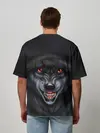 Мужская футболка оверсайз / СЕРЫЙ ВОЛК 3D