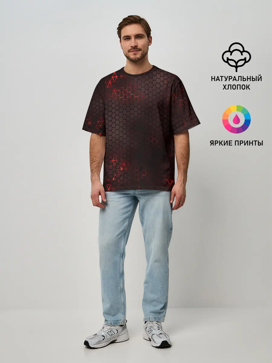 Мужская футболка оверсайз / СТАЛЬНАЯ БРОНЯ